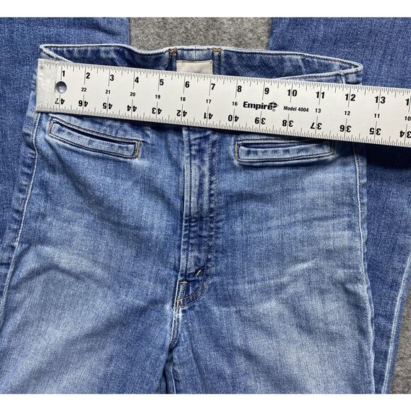 Mother Jeans Womens 27 Blue The Laced Hustler Ankle One Smart Cookie Raw Hem - Picture 2 of 16